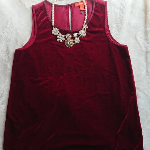 Wine Red, gorgeous velvety flowy blouse - Picture 1 of 3
